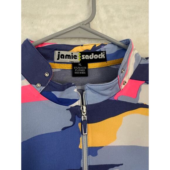 Jamie Sadock Golf Polo Top XL Colorful Artsy Performance - Picture 4 of 8